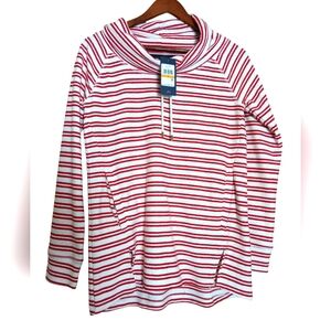 Tommy Hilfiger Cowl Neck Sweatshirt Terry Cloth Womens Size Small